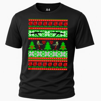 Ugly Zombie Apocalypse Christmas Sweater Performance Shirt