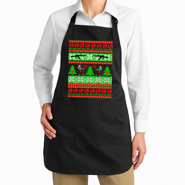 Ugly Zombie Apocalypse Christmas Sweater Apron