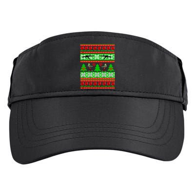 Ugly Zombie Apocalypse Christmas Sweater Adult Drive Performance Visor