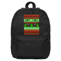 Ugly Zombie Apocalypse Christmas Sweater 16 in Basic Backpack