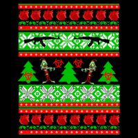 Ugly Zombie Apocalypse Christmas Sweater 16 in Basic Backpack