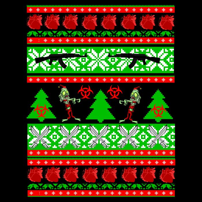 Ugly Zombie Apocalypse Christmas Sweater 16 in Basic Backpack
