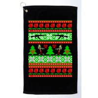 Ugly Zombie Apocalypse Christmas Sweater Golf Towel