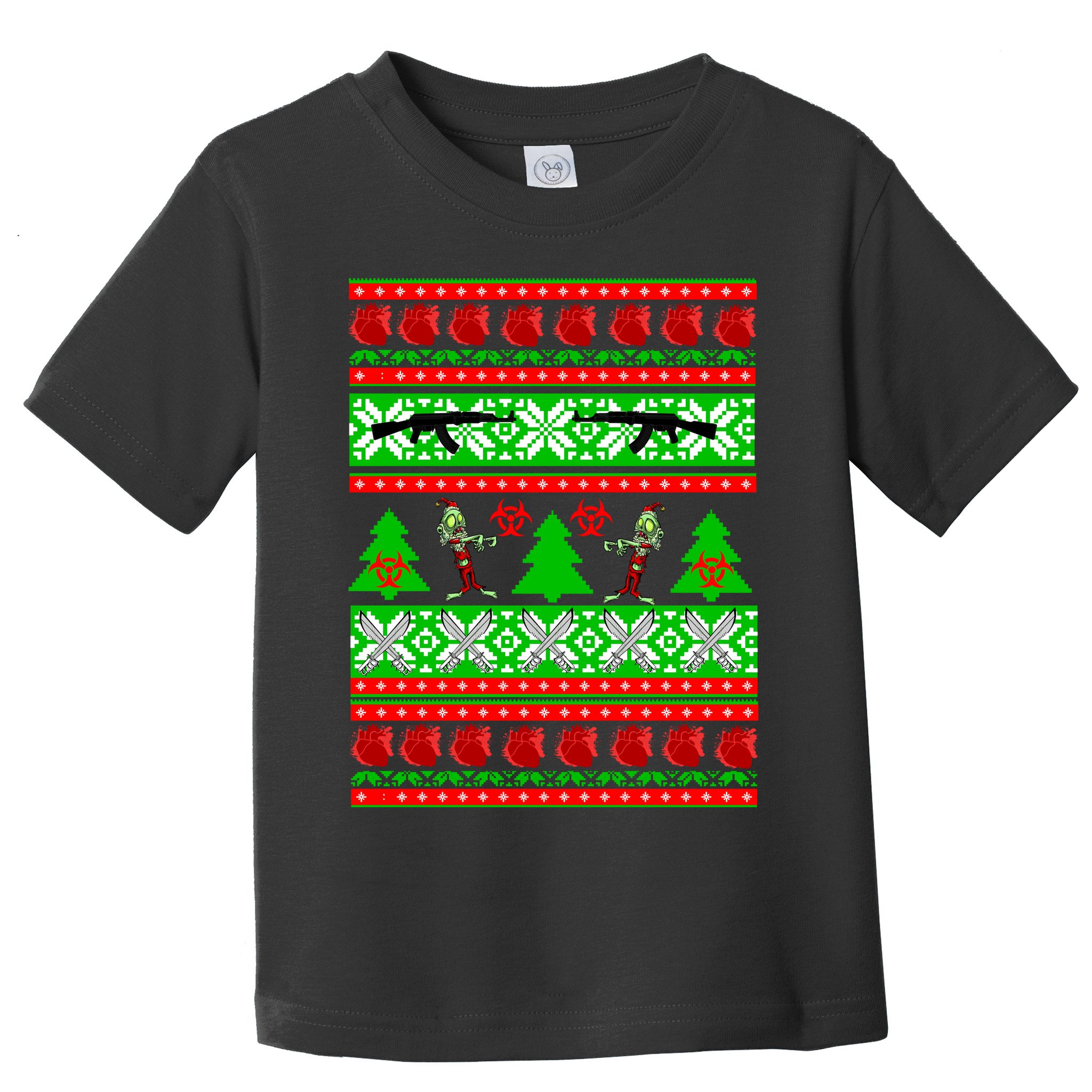 Ugly Zombie Apocalypse Christmas Sweater Toddler T-Shirt