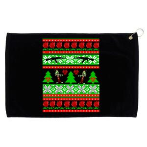 Ugly Zombie Apocalypse Christmas Sweater Grommeted Golf Towel