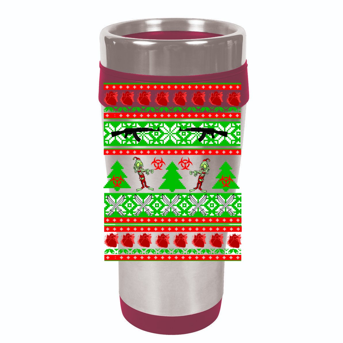 Ugly Zombie Apocalypse Christmas Sweater Womens T-Shirt