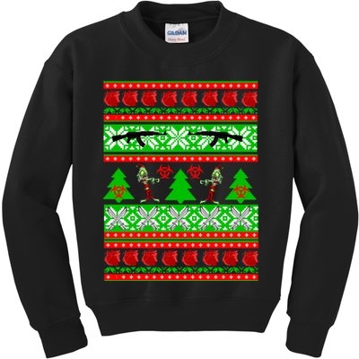 Ugly Zombie Apocalypse Christmas Sweater Kids Sweatshirt