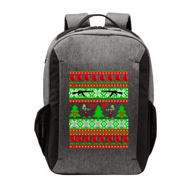Ugly Zombie Apocalypse Christmas Sweater Vector Backpack