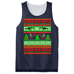 Ugly Zombie Apocalypse Christmas Sweater Mesh Reversible Basketball Jersey Tank