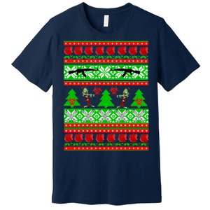 Ugly Zombie Apocalypse Christmas Sweater Premium T-Shirt