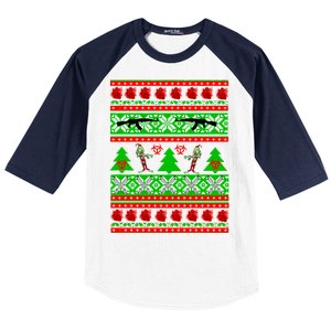 Ugly Zombie Apocalypse Christmas Sweater Baseball Sleeve Shirt