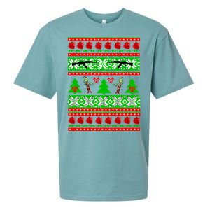 Ugly Zombie Apocalypse Christmas Sweater Sueded Cloud Jersey T-Shirt