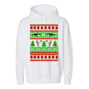 Ugly Zombie Apocalypse Christmas Sweater Garment-Dyed Fleece Hoodie