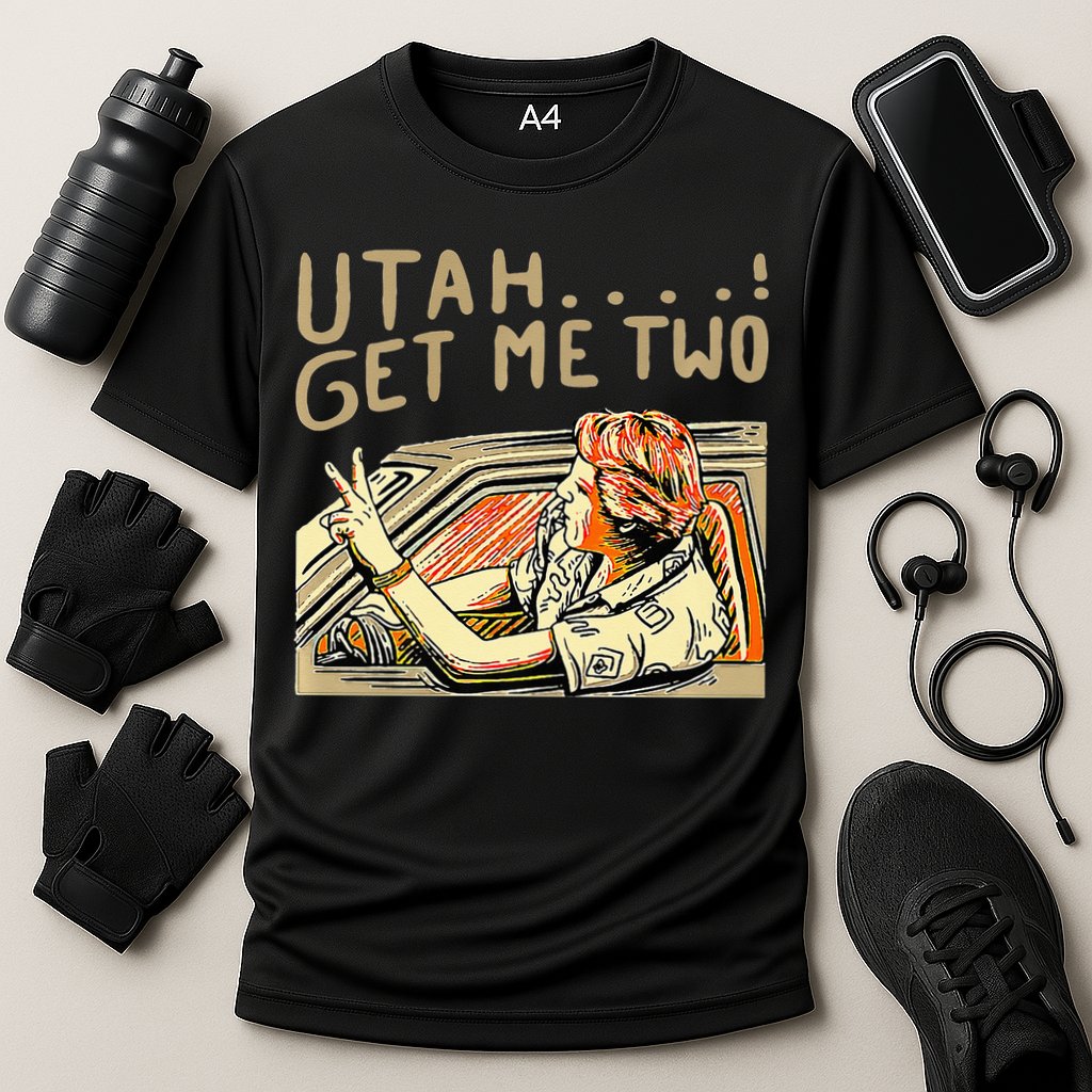 Utah Get Me Two 1980s Movie Quote Cooling Performance Crew T-Shirt