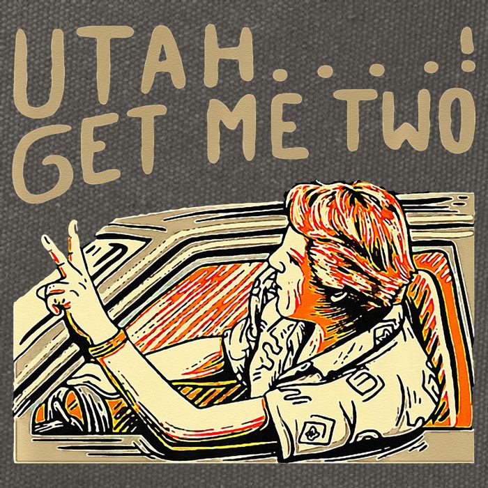 Utah Get Me Two 1980s Movie Quote Cotton Canvas Backpack