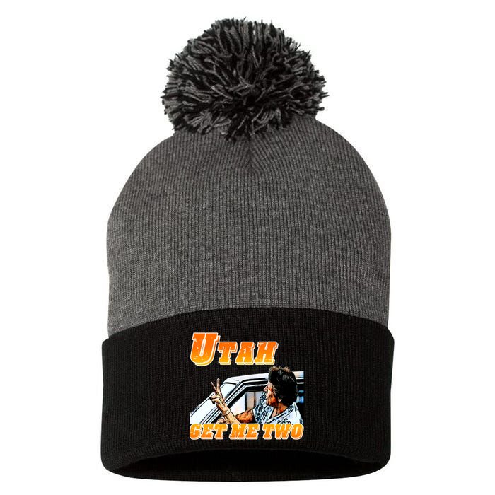 Utah Get Me Two Pom Pom 12in Knit Beanie