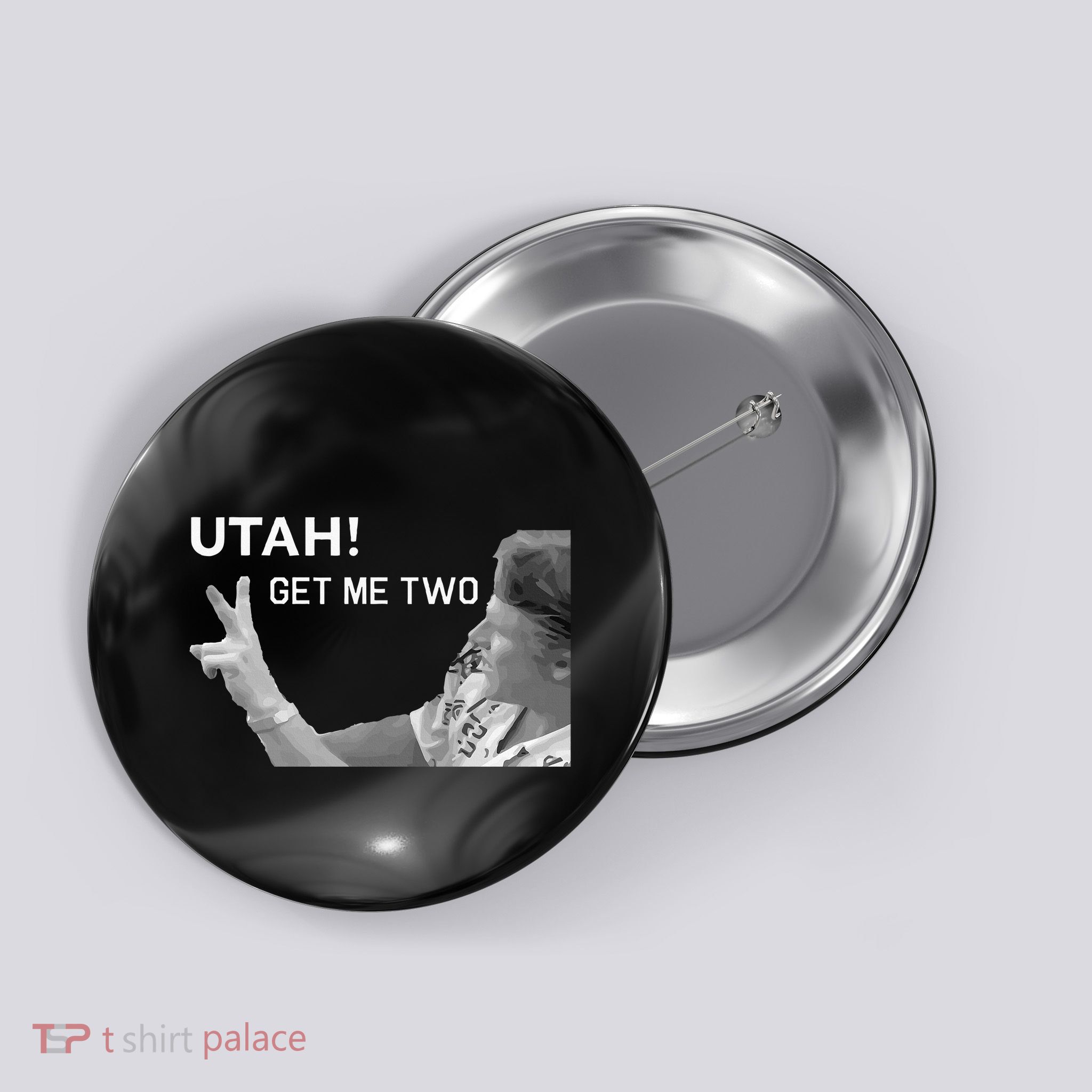 Utah Get Me Two Funny 1980s Button