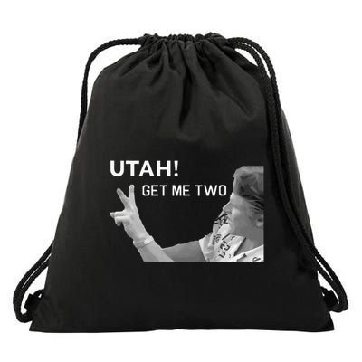 Utah Get Me Two Funny 1980s Drawstring Bag