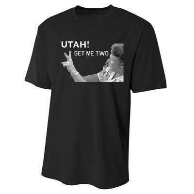 Utah Get Me Two Funny 1980s Performance Sprint T-Shirt