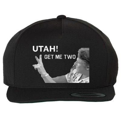 Utah Get Me Two Funny 1980s Wool Snapback Cap