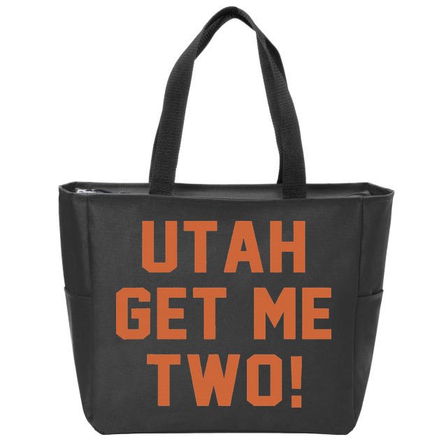 Utah Get Me Two 1980s Movie Quote Zip Tote Bag