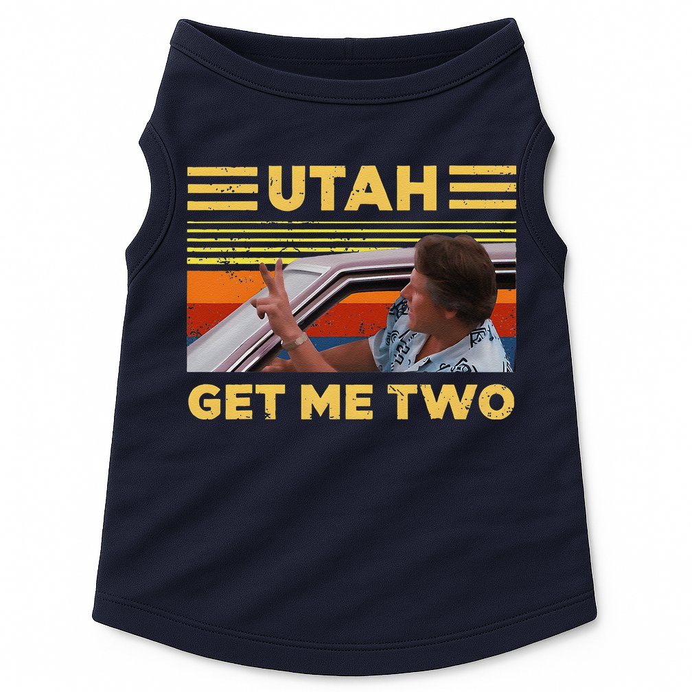 Utah Get Me Retro Two Vintage Funny Doggie Tank