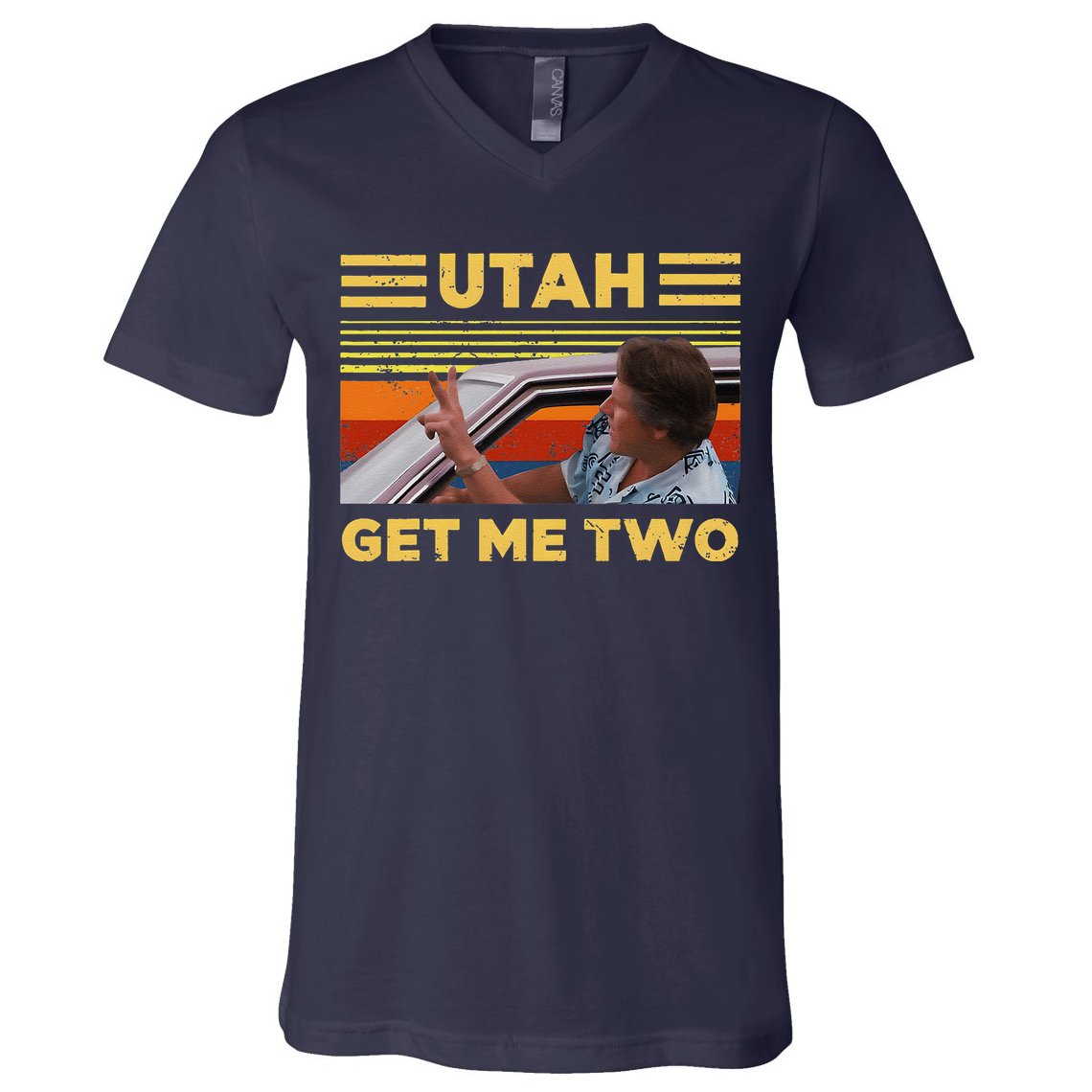 Utah Get Me Retro Two Vintage Funny V-Neck T-Shirt