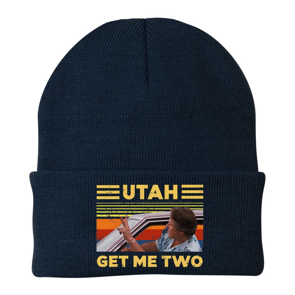 Utah Get Me Retro Two Vintage Funny Beanie