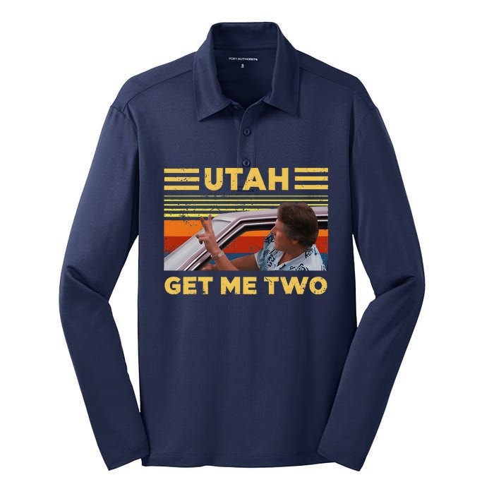 Utah Get Me Retro Two Vintage Funny Silk Touch Performance Long Sleeve Polo