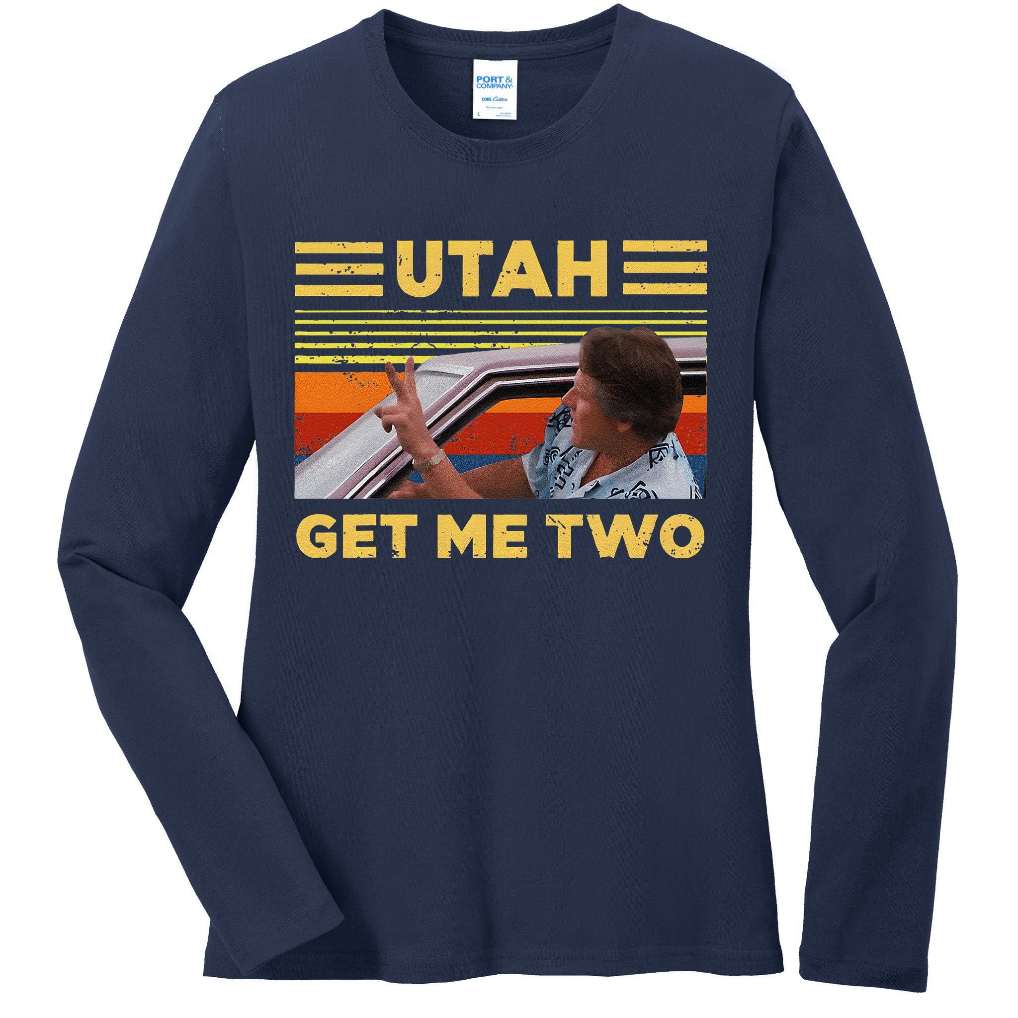 Utah Get Me Retro Two Vintage Funny Ladies Long Sleeve Shirt