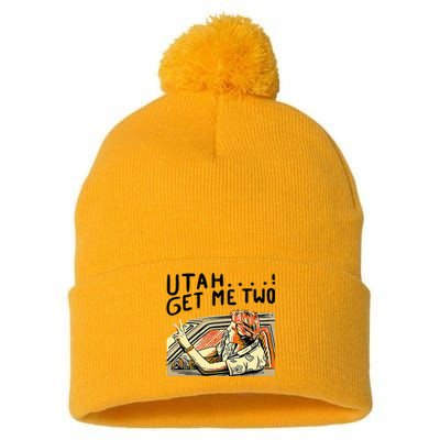 Utah Get Me Two 1980s Movie Pom Pom 12in Knit Beanie