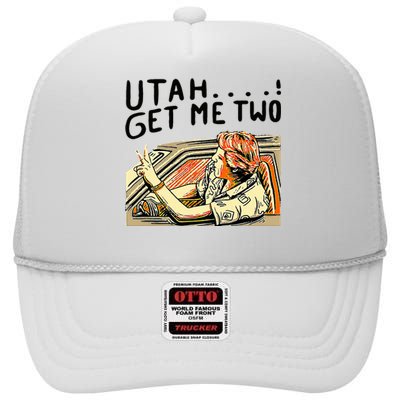 Utah Get Me Two 1980s Movie High Crown Mesh Back Trucker Hat