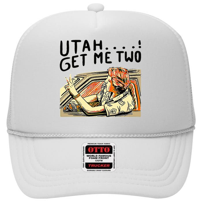 Utah Get Me Two 1980s Movie High Crown Mesh Back Trucker Hat