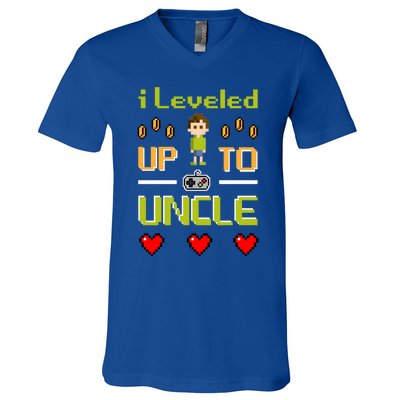 Uncle Gamer Meaningful Gift Leveled Up To Uncle Pregnancy Announcet Gift V-Neck T-Shirt