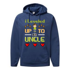 Uncle Gamer Meaningful Gift Leveled Up To Uncle Pregnancy Announcet Gift Performance Fleece Hoodie