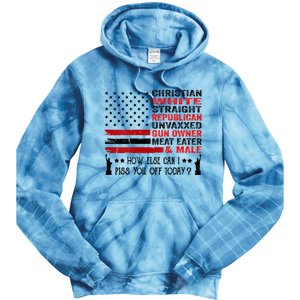 Unvaxxed Gun Owner And Christian White Straight Republican Tie Dye Hoodie