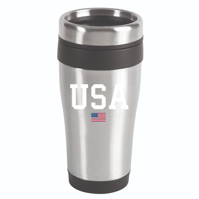 Usa Gift Patriotic American Flag July 4th Gift 16oz Travel Tumbler