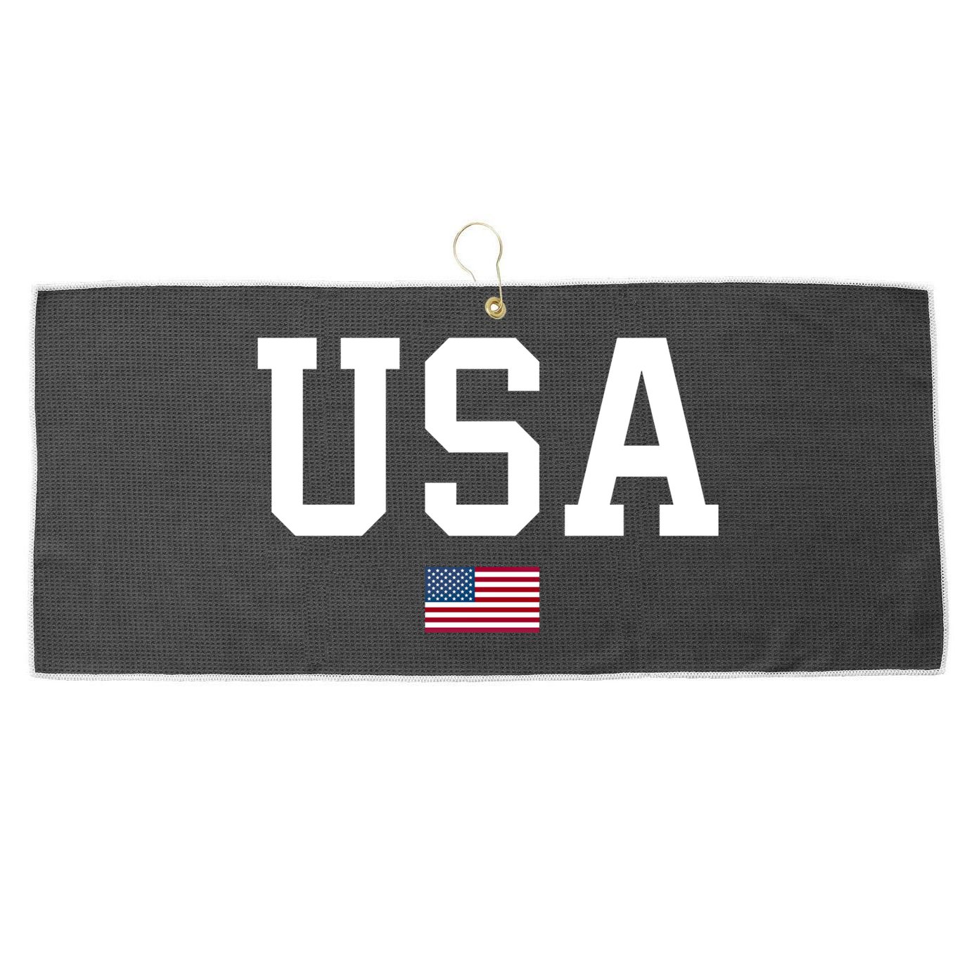 Usa Gift Patriotic American Flag July 4th Gift Large Microfiber Waffle Golf Towel