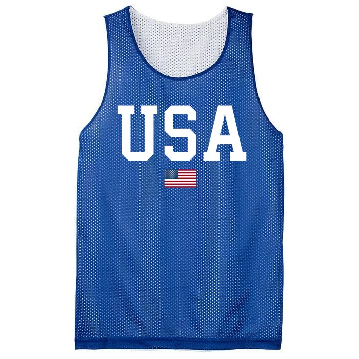 Usa Gift Patriotic American Flag July 4th Gift Mesh Reversible Basketball Jersey Tank