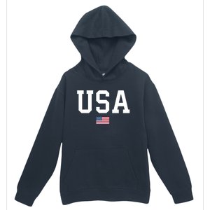 Usa Gift Patriotic American Flag July 4th Gift Urban Pullover Hoodie