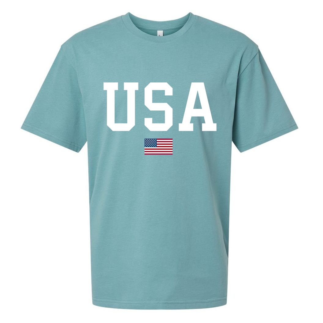 Usa Gift Patriotic American Flag July 4th Gift Sueded Cloud Jersey T-Shirt