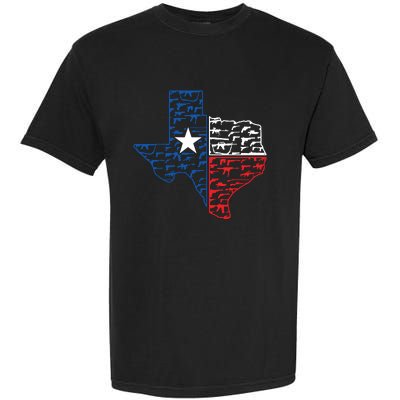 Usa Guns Patriotic Texan America Texas Garment-Dyed Heavyweight T-Shirt