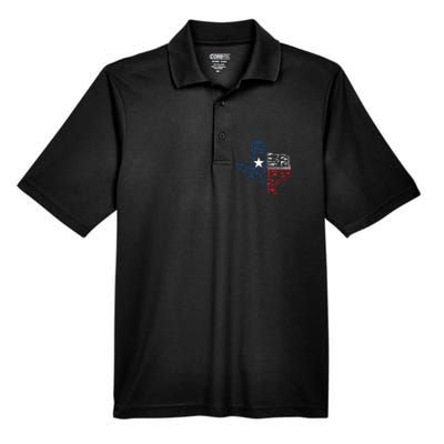 Usa Guns Patriotic Texan America Texas Men's Origin Performance Pique Polo