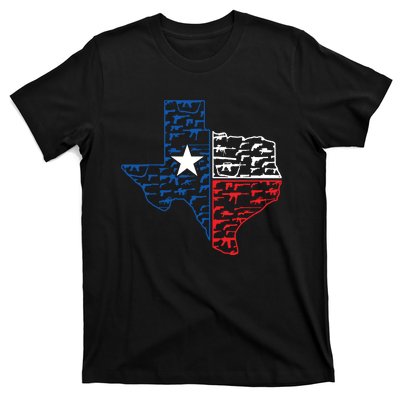 Usa Guns Patriotic Texan America Texas T-Shirt