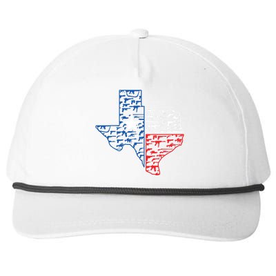 Usa Guns Patriotic Texan America Texas Snapback Five-Panel Rope Hat