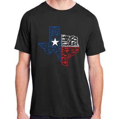 Usa Guns Patriotic Texan America Texas Adult ChromaSoft Performance T-Shirt