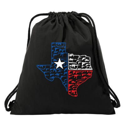 Usa Guns Patriotic Texan America Texas Drawstring Bag