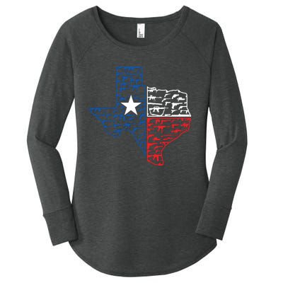 Usa Guns Patriotic Texan America Texas Women's Perfect Tri Tunic Long Sleeve Shirt