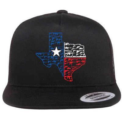 Usa Guns Patriotic Texan America Texas Flatbill Hat