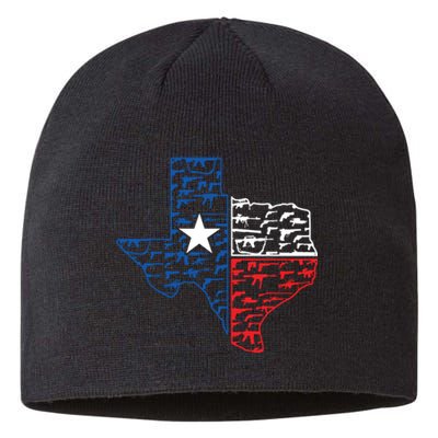 Usa Guns Patriotic Texan America Texas Sustainable Beanie